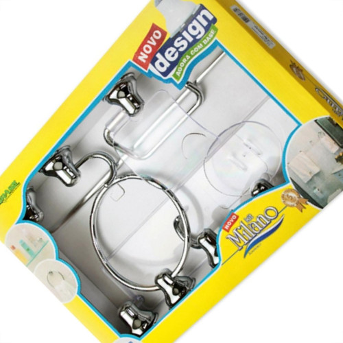 Acessorio Wc Milano Cromado Cristal 7 Pecas M1303-05010 Acessorio Wc Milano Cromado Cristal 7 Pecas M1303-05010