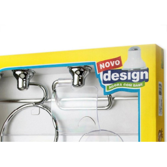 Acessorio Wc Milano Cromado Cristal 7 Pecas M1303-05010 Acessorio Wc Milano Cromado Cristal 7 Pecas M1303-05010