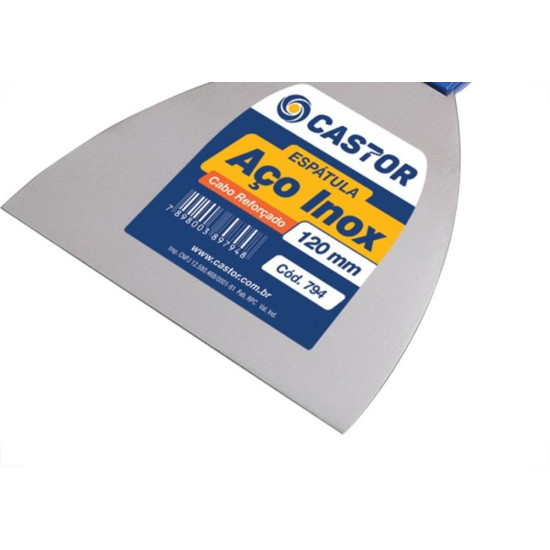 Espatula Parede Castor Inox Cabo Plastico 120Mm 794 Espatula Parede Castor Inox Cabo Plastico 120Mm 794