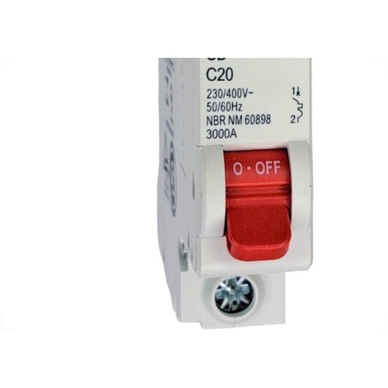 Kit C/5 - Disjuntor Steck Din Unipolar 20A Sd61 C Sdd61C20