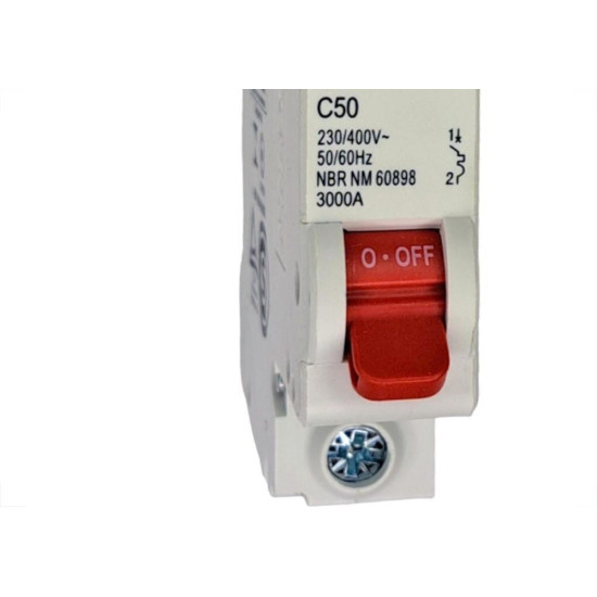 Kit C/5 - Disjuntor Steck Din Unipolar 50A Sd61 C Sdd61C50