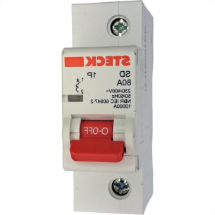 Kit C/5 - Disjuntor Steck Din Unipolar 80A Sd1 C Sdd1C80