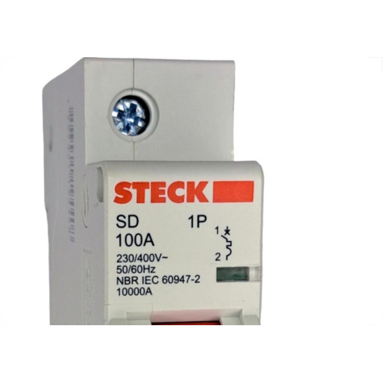 Kit C/5 - Disjuntor Steck Din Unipolar100A Sd1 C Sdd1C100