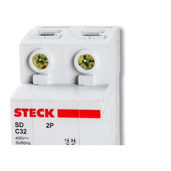 Kit C/4 - Disjuntor Steck Din Bipolar 16A Sd62 C Sdd62C16 Kit C/4 - Disjuntor Steck Din Bipolar 16A Sd62 C Sdd62C16