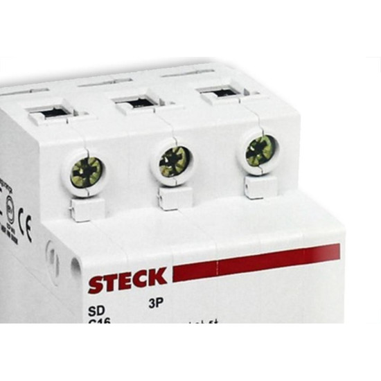 Kit C/4 - Disjuntor Steck Din Tripolar 10A Sd63 C Sdd63C10 Kit C/4 - Disjuntor Steck Din Tripolar 10A Sd63 C Sdd63C10