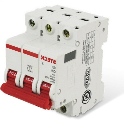 Kit C/4 - Disjuntor Steck Din Tripolar 32A Sd63 C Sdd63C32 Kit C/4 - Disjuntor Steck Din Tripolar 32A Sd63 C Sdd63C32