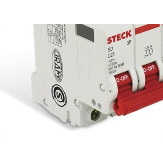 Kit C/2 - Disjuntor Steck Din Tripolar 50A Sd63 C Sdd63C50