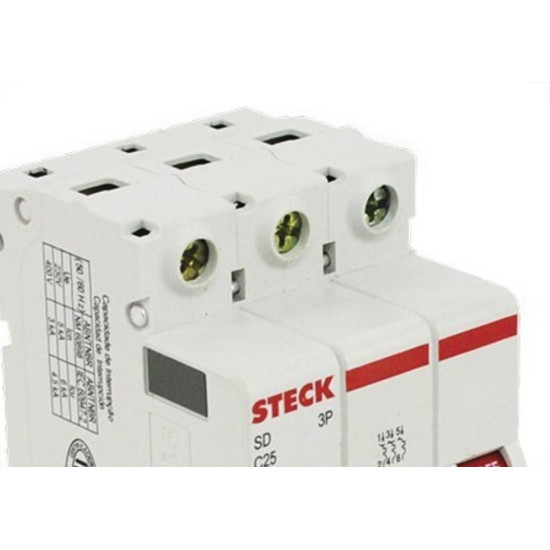 Kit C/2 - Disjuntor Steck Din Tripolar 50A Sd63 C Sdd63C50