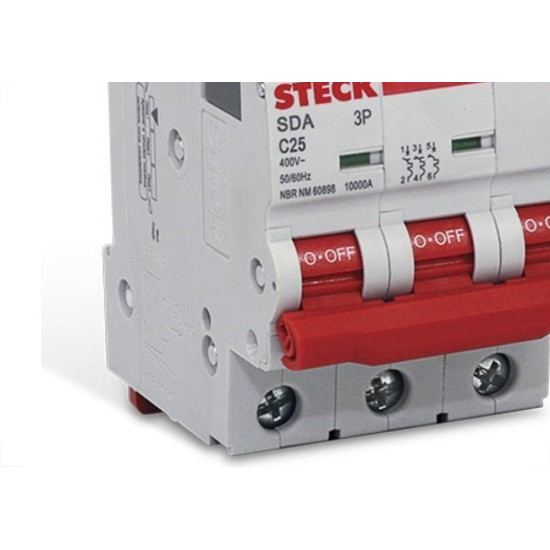 Kit C/2 - Disjuntor Steck Din Tripolar100A Sd3 C Sdd3C100 Kit C/2 - Disjuntor Steck Din Tripolar100A Sd3 C Sdd3C100