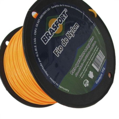 Fio De Nylon Brasfort Redondo 2,4Mm/200M 1Kg 7540 Fio De Nylon Brasfort Redondo 2,4Mm/200M 1Kg 7540