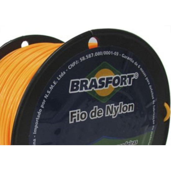 Fio De Nylon Brasfort Redondo 2,4Mm/200M 1Kg 7540 Fio De Nylon Brasfort Redondo 2,4Mm/200M 1Kg 7540
