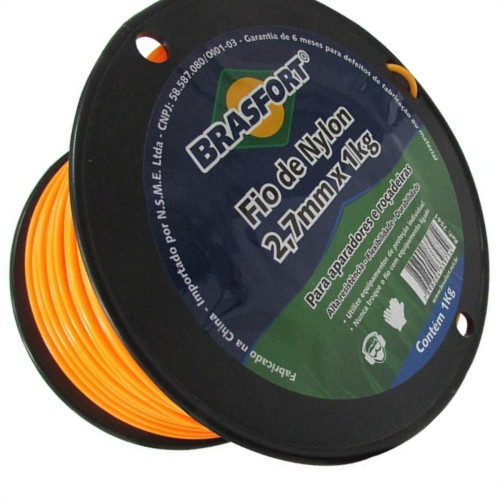 Fio De Nylon Brasfort Redondo 2,7Mm/150M 1Kg 7541 Fio De Nylon Brasfort Redondo 2,7Mm/150M 1Kg 7541