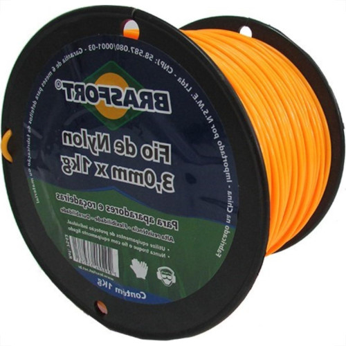 Fio De Nylon Brasfort Redondo 3,0Mm/120M 1Kg 7542 Fio De Nylon Brasfort Redondo 3,0Mm/120M 1Kg 7542