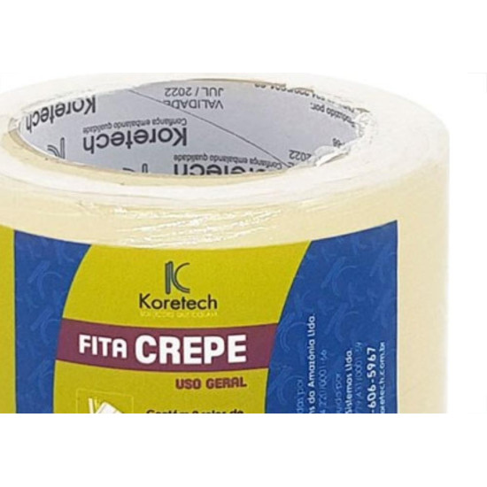 Fita Crepe Koretech 48X45M Pa.12.10.4.0021 - Kit C/2 Fita Crepe Koretech 48X45M Pa.12.10.4.0021 - Kit C/2