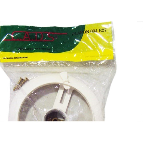 Plafonier Pvc Cads Pvc Branco Redondo Soquete Pvc E27 181107 Plafonier Pvc Cads Pvc Branco Redondo Soquete Pvc E27 181107