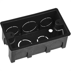Caixinha Luz Plastica 4X2 Ivplast Preta - Kit C/100