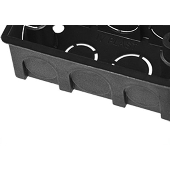 Caixinha Luz Plastica 4X2 Ivplast Preta - Kit C/100 Caixinha Luz Plastica 4X2 Ivplast Preta - Kit C/100