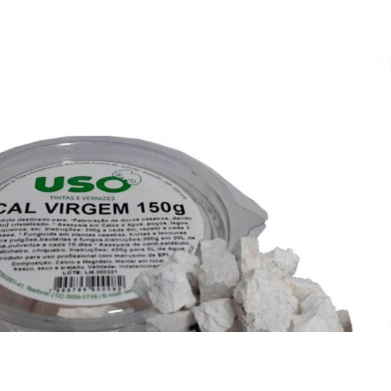 Cal Virgem Uso 150G Pote 0008-3 - Kit C/6 Cal Virgem Uso 150G Pote 0008-3 - Kit C/6