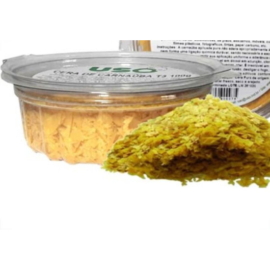 Cera Granulada De Carnauba Uso 100G Pote 0007-6 - Kit C/6 Cera Granulada De Carnauba Uso 100G Pote 0007-6 - Kit C/6
