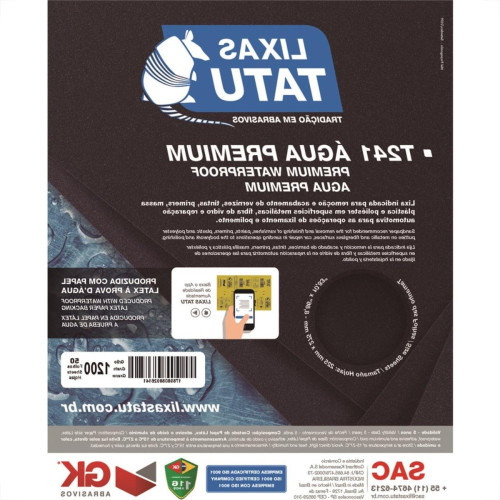 Lixa Dagua Tatu 1200 Premium T2411200050 - Kit C/50 Lixa Dagua Tatu 1200 Premium T2411200050 - Kit C/50