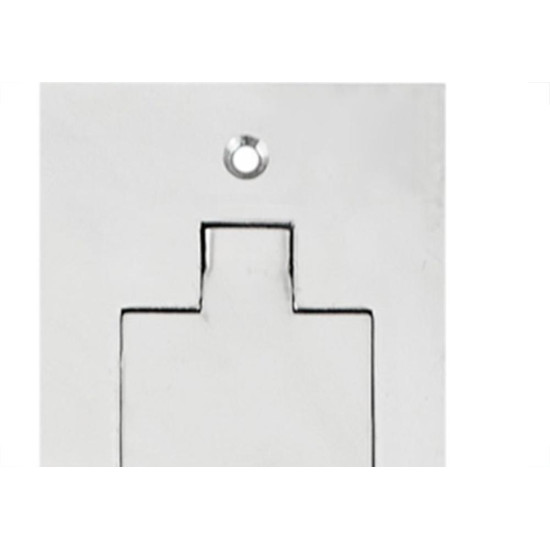 Placa Piso Inox 4X2 Unha 1 Telebras Pi42Tb