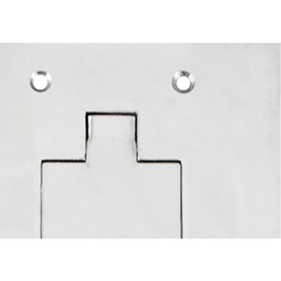 Placa Piso Inox 4X4 Unha 1 Telebras Pi44Tb