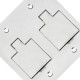 Placa Piso Inox 4X4 Unha 2 Telebras Pi442Tb