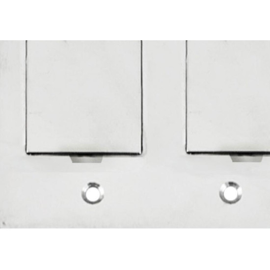 Placa Piso Inox 4X4 Unha 2 Telebras Pi442Tb