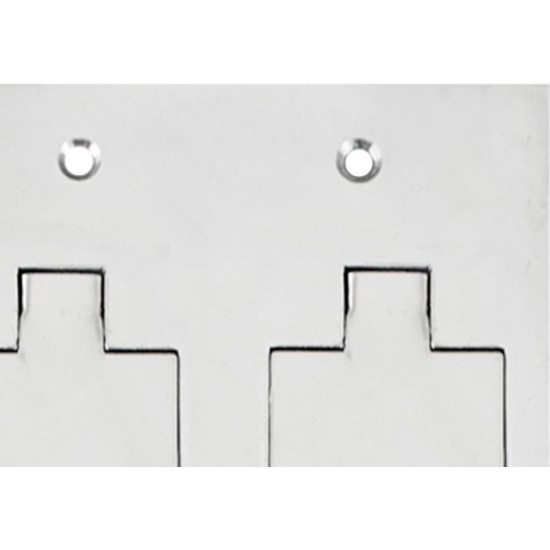 Placa Piso Inox 4X4 Unha 2 Telebras Pi442Tb