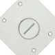 Placa Piso Inox 4X4 Para 1 Rosca Pi44Ro