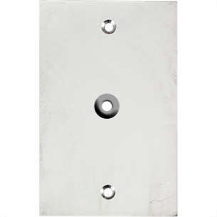 Placa Piso Inox 4X2 Com Furo Pi42F Placa Piso Inox 4X2 Com Furo Pi42F