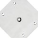 Placa Piso Inox 4X4 Com Furo Pi44F