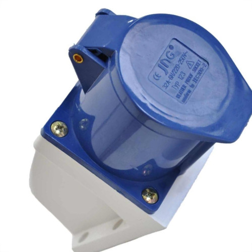 Tomada Externa Jng 2 Polos +Terra 32A 220V Azul 52862 Tomada Externa Jng 2 Polos +Terra 32A 220V Azul 52862