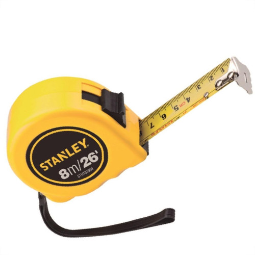 Trena Stanley Basica 8M/26 Com Trava Stht33994 Trena Stanley Basica 8M/26 Com Trava Stht33994