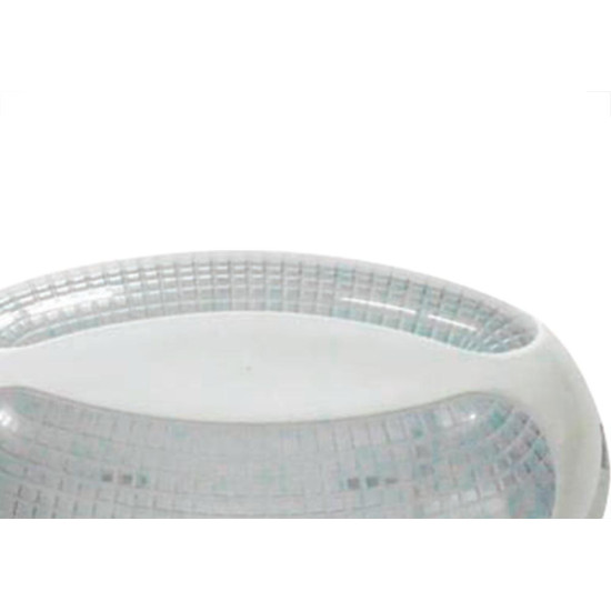Luminaria Pvc Tartaruga Pavilonis Oval Branca 84001