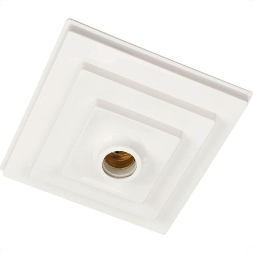 Kit C/3 - Plafonier Pvc Pavilonis Quadrado Branco Soquete... Kit C/3 - Plafonier Pvc Pavilonis Quadrado Branco Soquete...