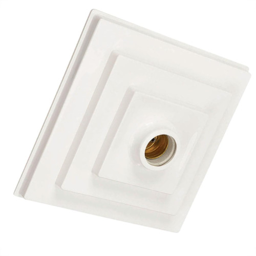 Kit C/3 - Plafonier Pvc Pavilonis Quadrado Branco Soquete... Kit C/3 - Plafonier Pvc Pavilonis Quadrado Branco Soquete...