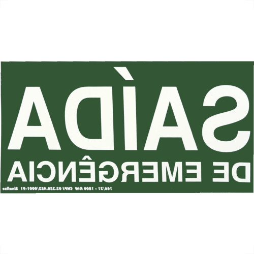 Placa Sinalizacao Pvc 15X30 ''Saida Emergencia'' Fluorescente 315Am Placa Sinalizacao Pvc 15X30 ''Saida Emergencia'' Fluorescente 315Am