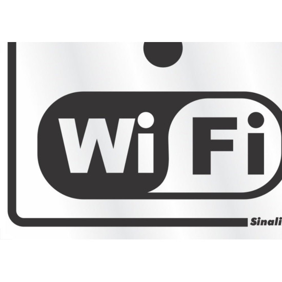 Placa Sinalizacao Aluminio 15X15 ''Internet Wi-Fi'' 120Bc Placa Sinalizacao Aluminio 15X15 ''Internet Wi-Fi'' 120Bc