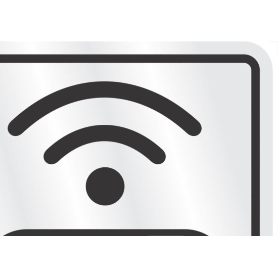 Placa Sinalizacao Aluminio 15X15 ''Internet Wi-Fi'' 120Bc Placa Sinalizacao Aluminio 15X15 ''Internet Wi-Fi'' 120Bc