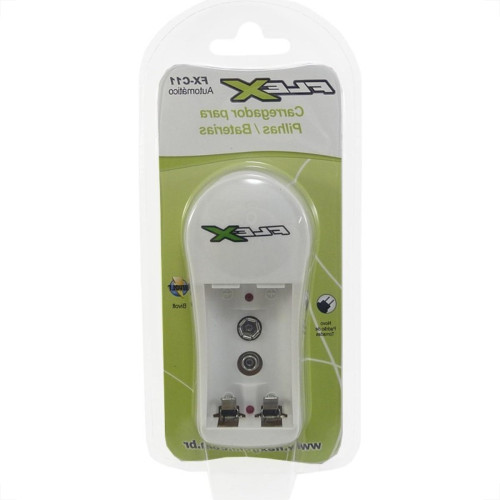 Carregador Para Pilhas 2Aa/Aaa Ou 1 Bateria 9V Flex Bivolt Fx. C.11 Carregador Para Pilhas 2Aa/Aaa Ou 1 Bateria 9V Flex Bivolt Fx. C.11