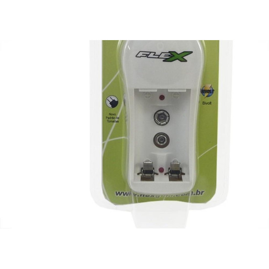 Carregador Para Pilhas 2Aa/Aaa Ou 1 Bateria 9V Flex Bivolt Fx. C.11 Carregador Para Pilhas 2Aa/Aaa Ou 1 Bateria 9V Flex Bivolt Fx. C.11