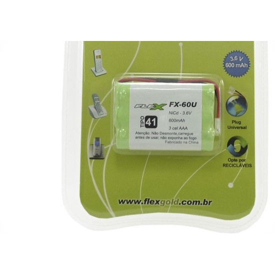 Bateria Telefone Universal Flex 3,6V 600Mah Fx-60U Bateria Telefone Universal Flex 3,6V 600Mah Fx-60U