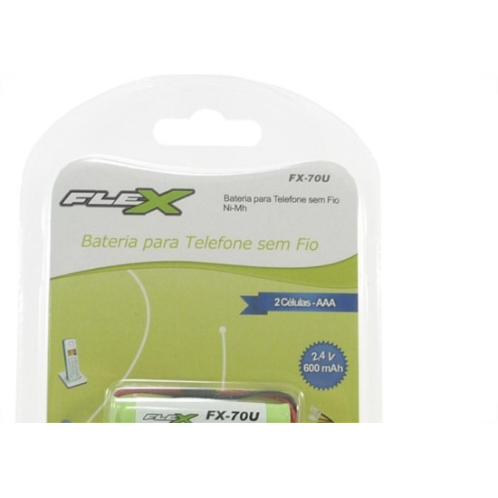 Bateria Telefone Universal Flex 2,4V 600Mah Fx-70U Bateria Telefone Universal Flex 2,4V 600Mah Fx-70U
