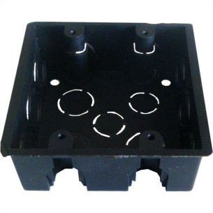Caixinha Luz Plastica 4X4 Ivplast Preta Orelha Plastica - Kit C/50
