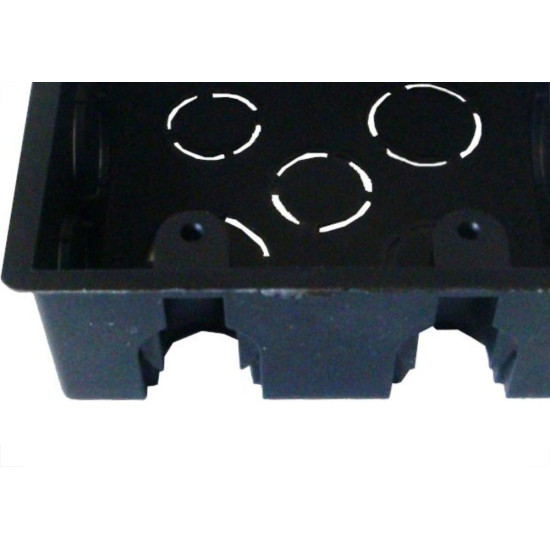 Caixinha Luz Plastica 4X4 Ivplast Preta Orelha Plastica - Kit C/50