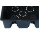 Caixinha Luz Plastica 4X4 Ivplast Preta Orelha Plastica - Kit C/50