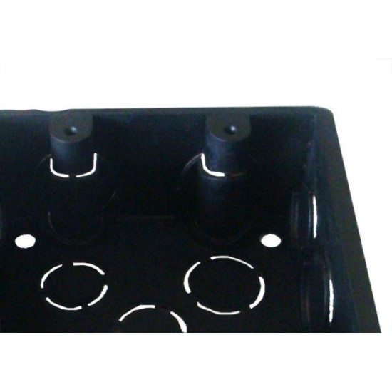 Caixinha Luz Plastica 4X4 Ivplast Preta Orelha Plastica - Kit C/50