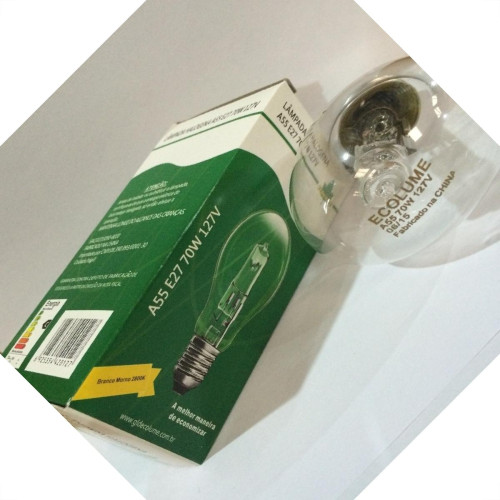 Lampada Halogena Bulbo Ecolume 70W X 127V E27 248 Lampada Halogena Bulbo Ecolume 70W X 127V E27 248