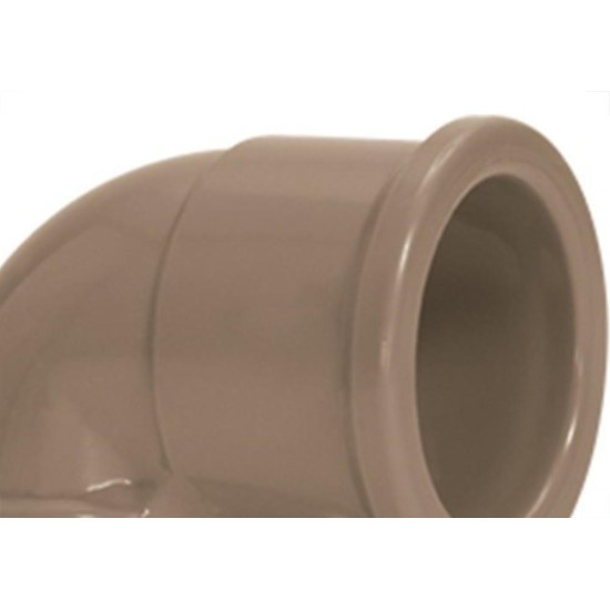 Cotovelo Marrom Amanco Liso/Liso 90''X 40Mm 11673 - Kit C/10 Cotovelo Marrom Amanco Liso/Liso 90''X 40Mm 11673 - Kit C/10